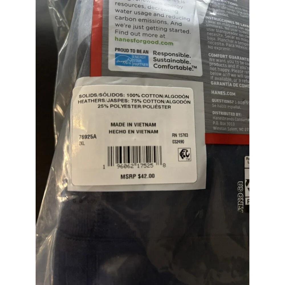 Hanes Ultimate Boxer Briefs Tagless Men's 5 pack Classic Soft Cool Comfort 2XL